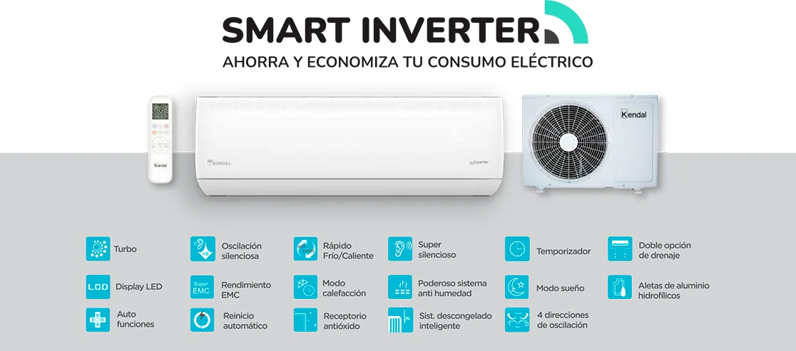 Aire acondicionado Kendal | Inverter con WiFi y bajo consumo